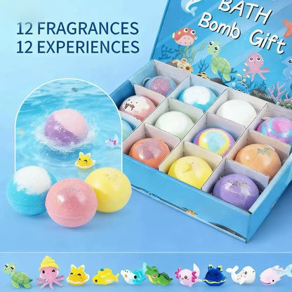SurpriseHatch™ Bath Bombs – 12 Pack with Surprise for Kids