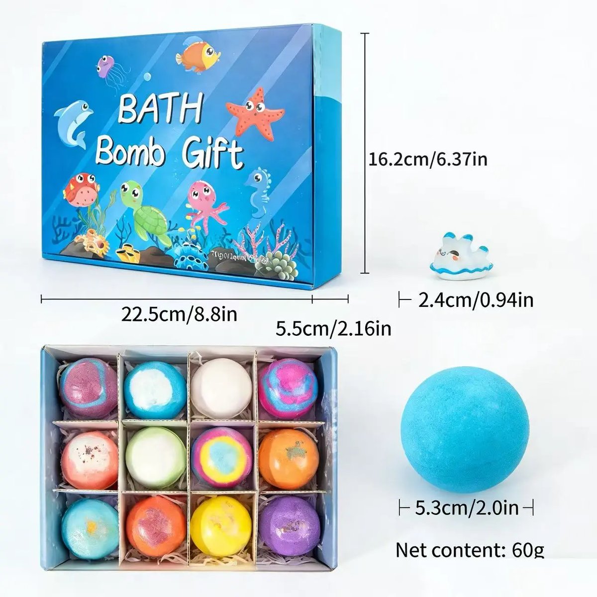 SurpriseHatch™ Bath Bombs – 12 Pack with Surprise for Kids