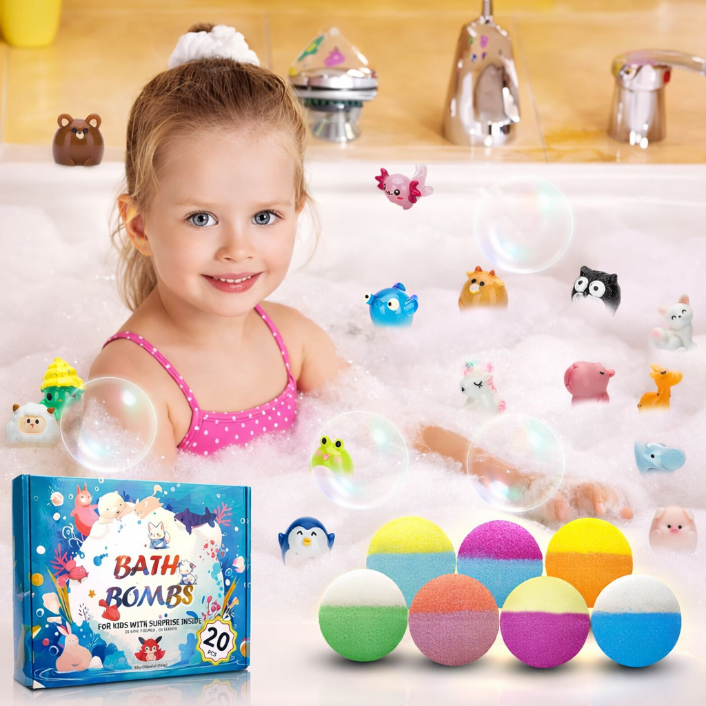 SurpriseHatch™ Bath Bombs – 12 Pack with Surprise for Kids