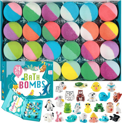SurpriseHatch™ Bath Bombs – 12 Pack with Surprise for Kids
